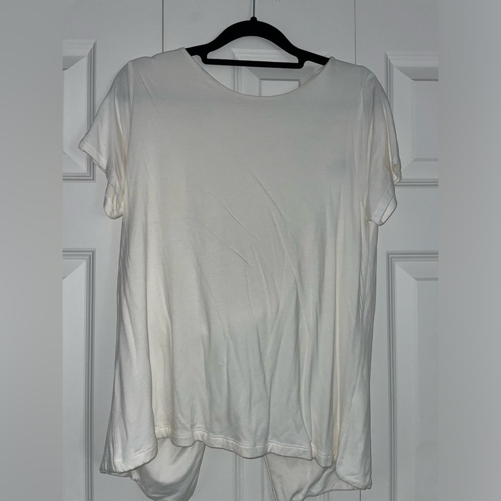 Lulus white twist back shirt Size XS